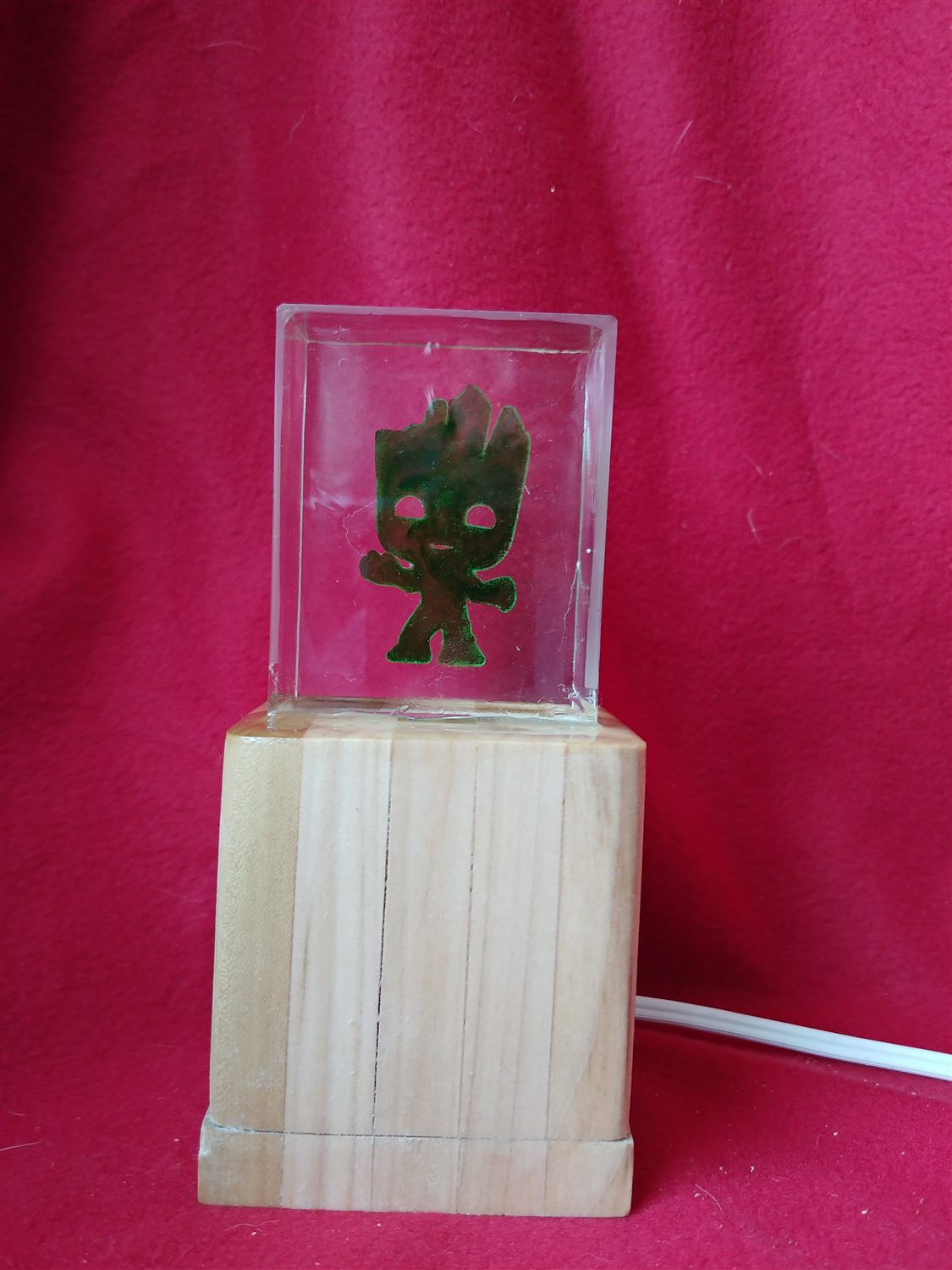 Crystal resin lamp — handmade by QCraft
