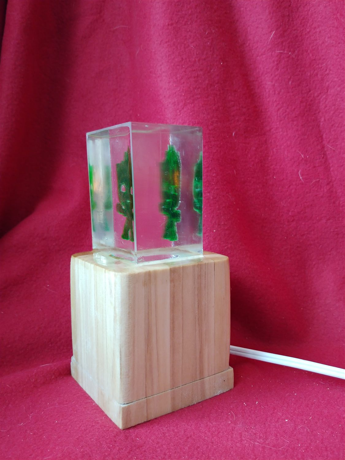Crystal resin lamp — handmade by QCraft