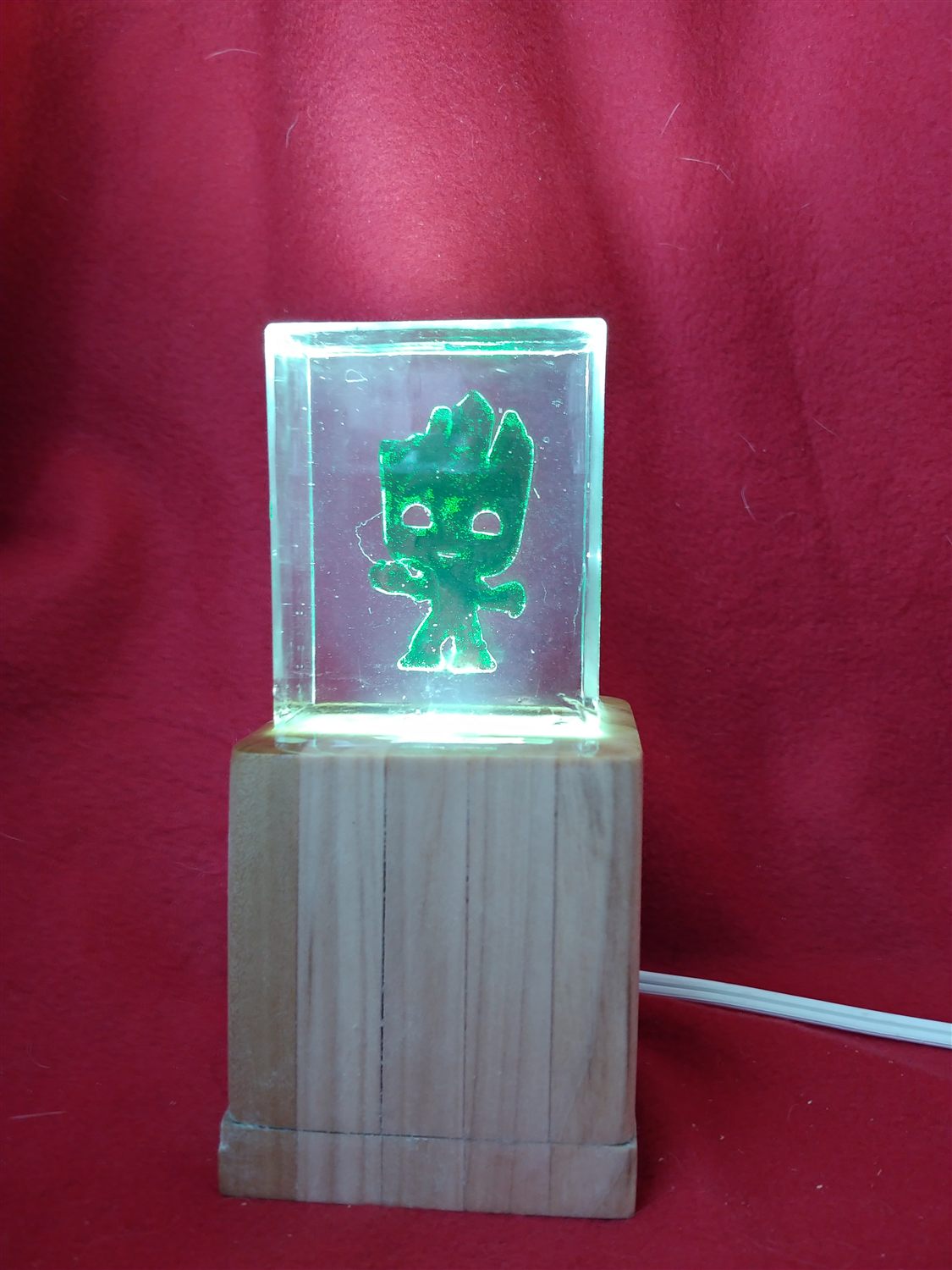 Crystal resin lamp — handmade by QCraft
