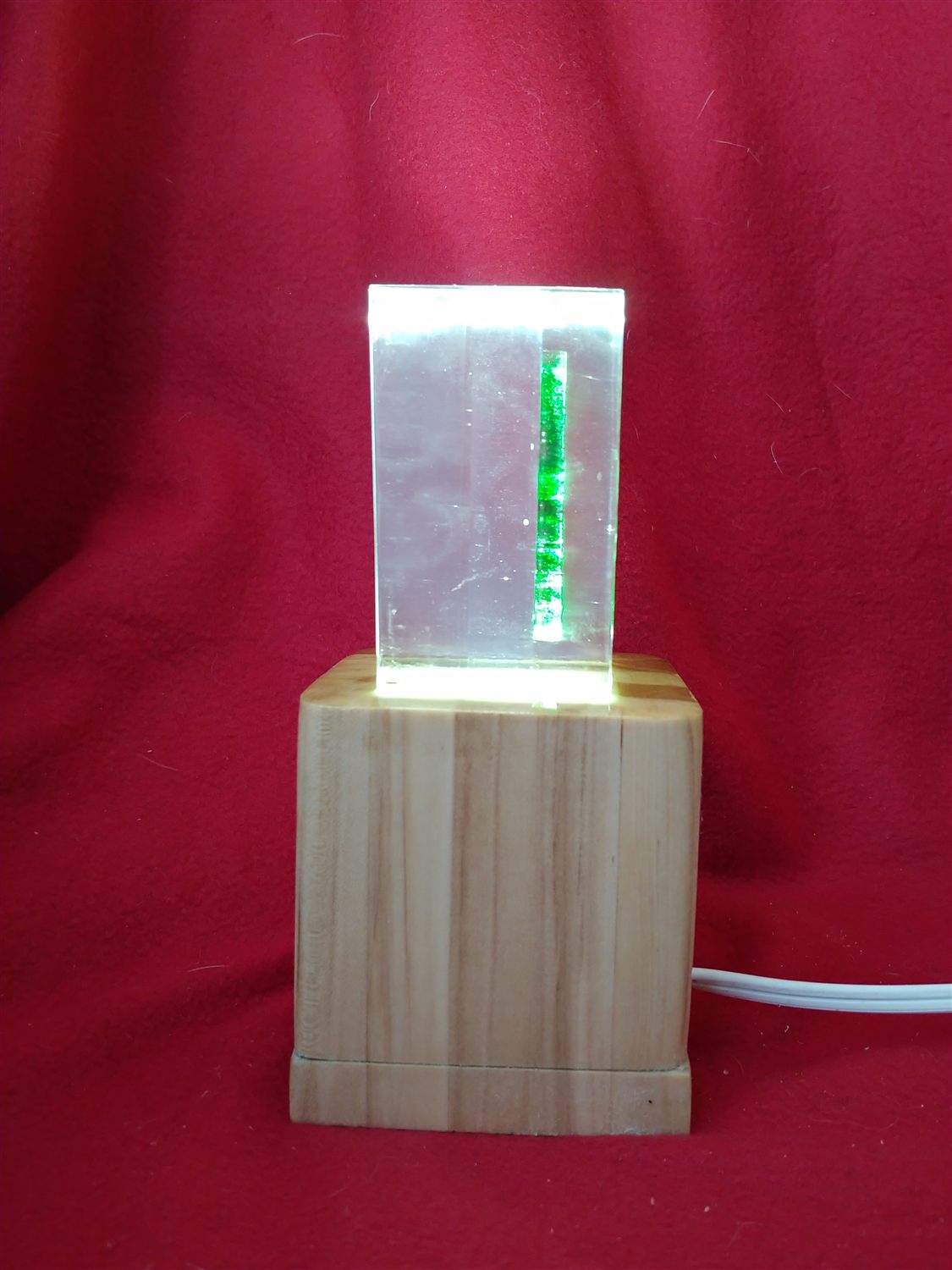 Crystal resin lamp — handmade by QCraft