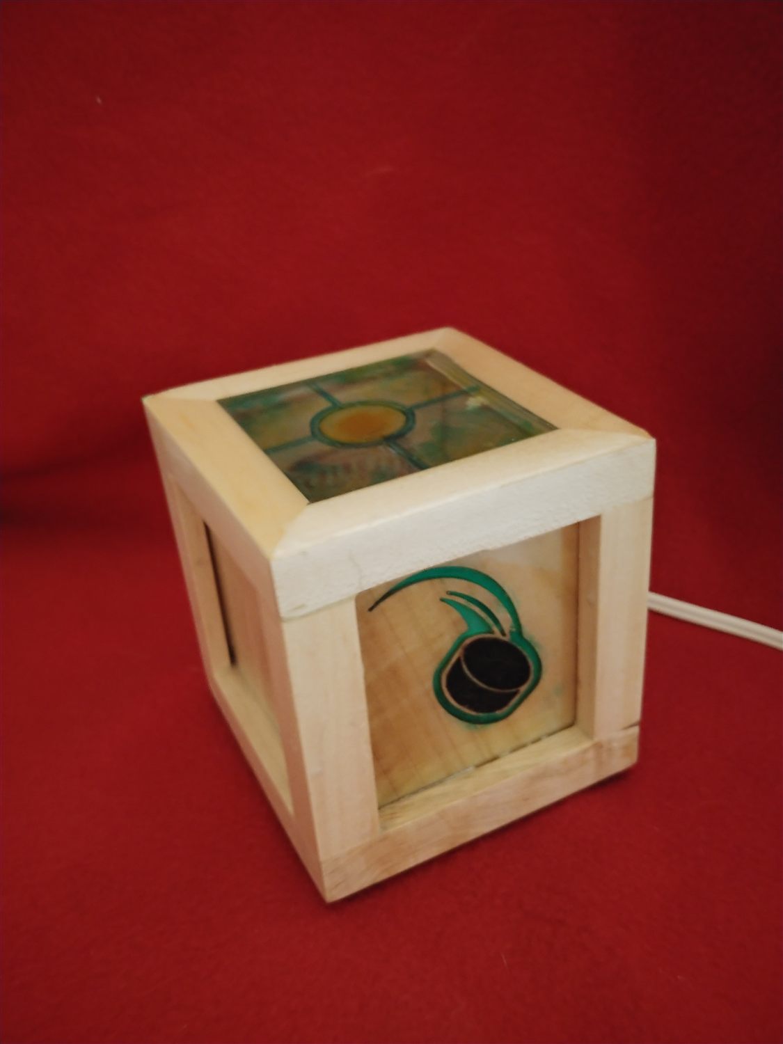 Monogram cube lamp — handmade by QCraft