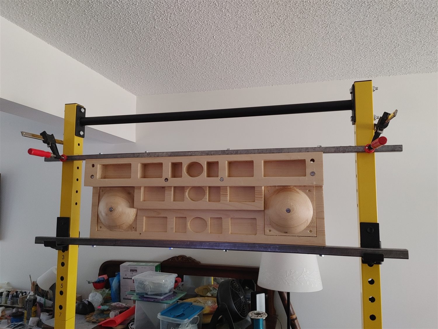 Climbing hangboard rig — handmade by QCraft
