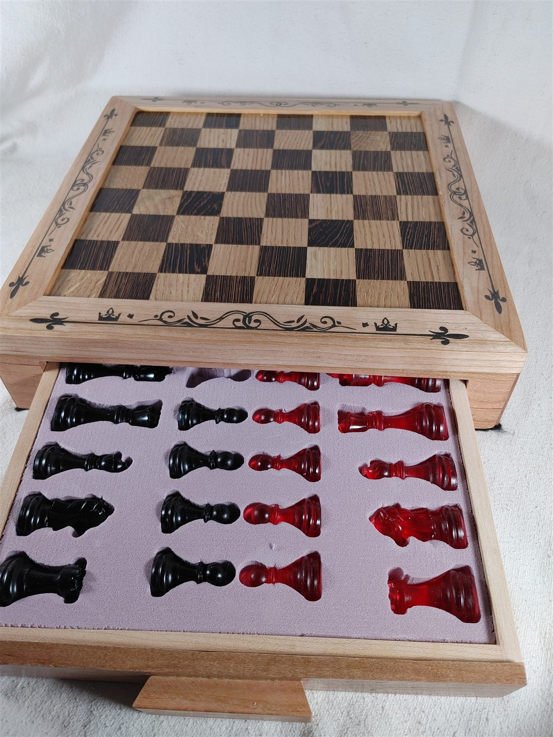 Chess & checkers box — handmade by QCraft
