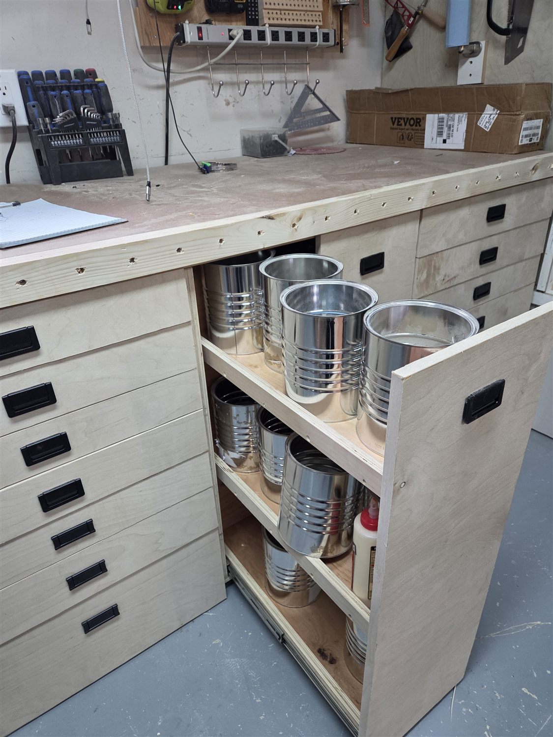 Shop cabinets — handmade by QCraft