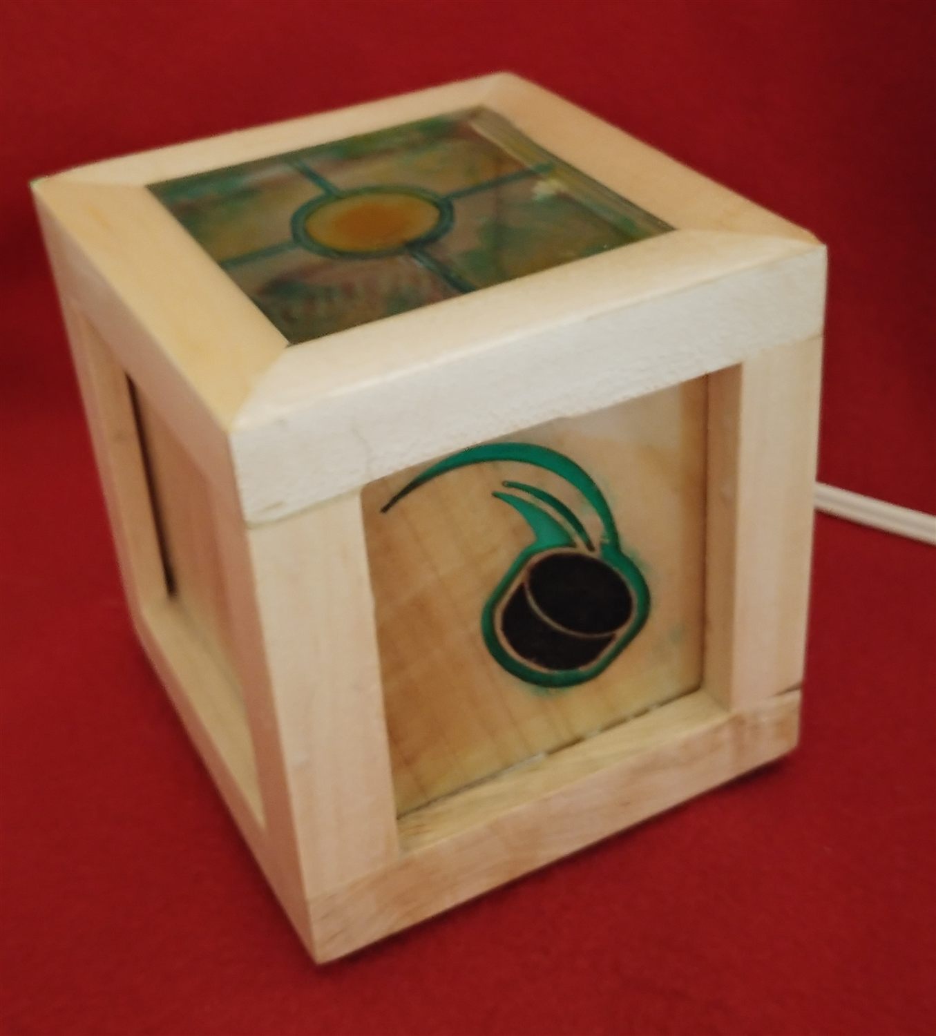 Monogram cube lamp — handmade by QCraft