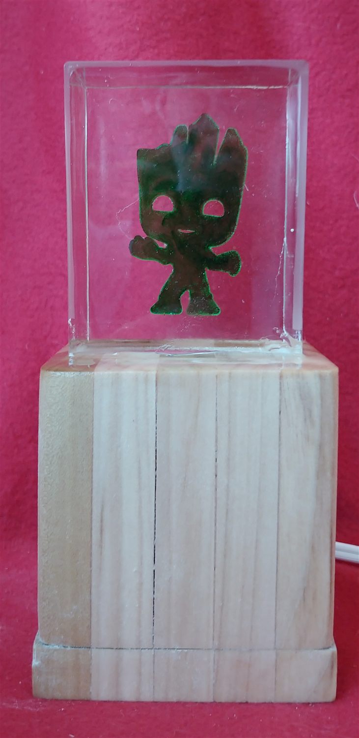 Groot resin lamp — handmade by QCraft