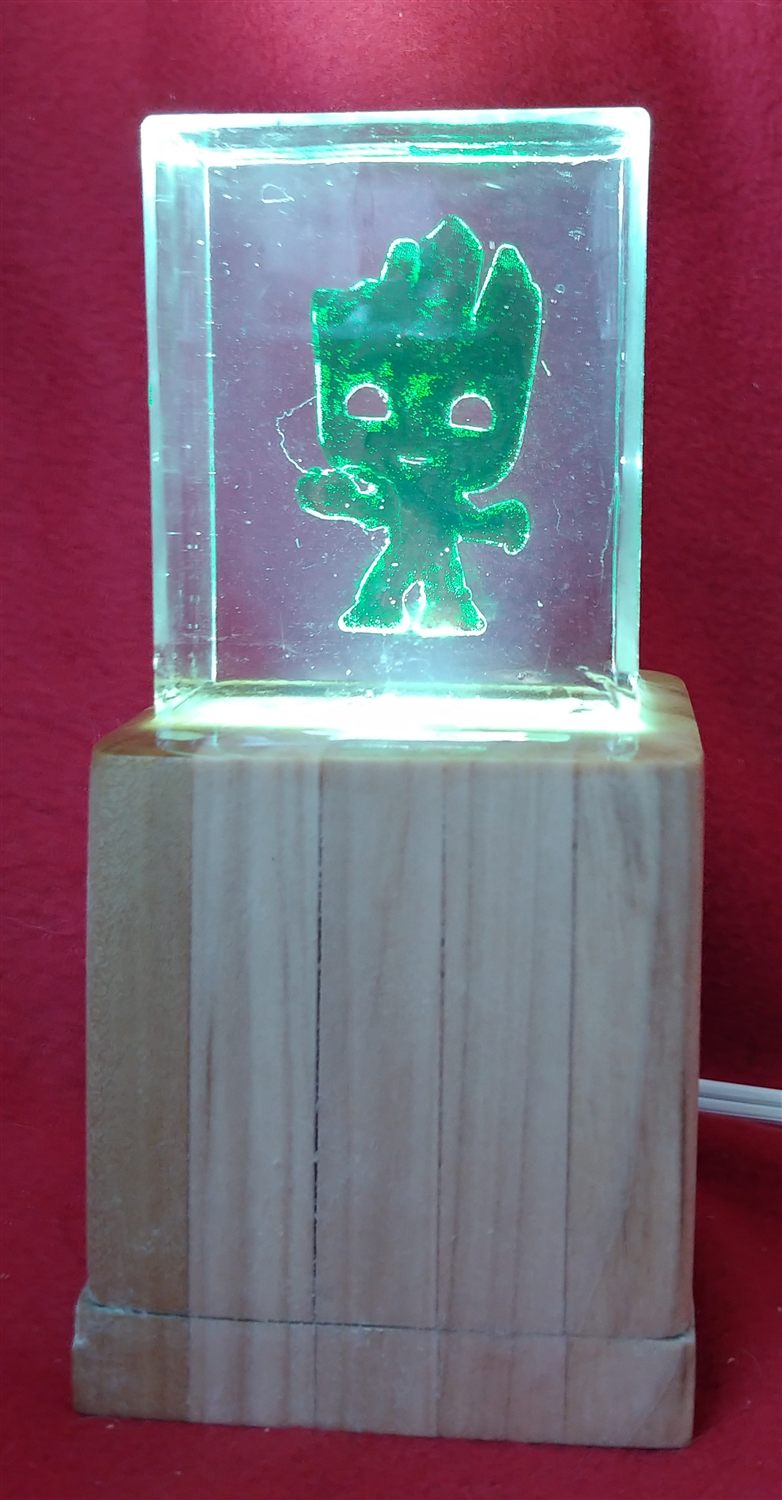 Groot resin lamp — handmade by QCraft
