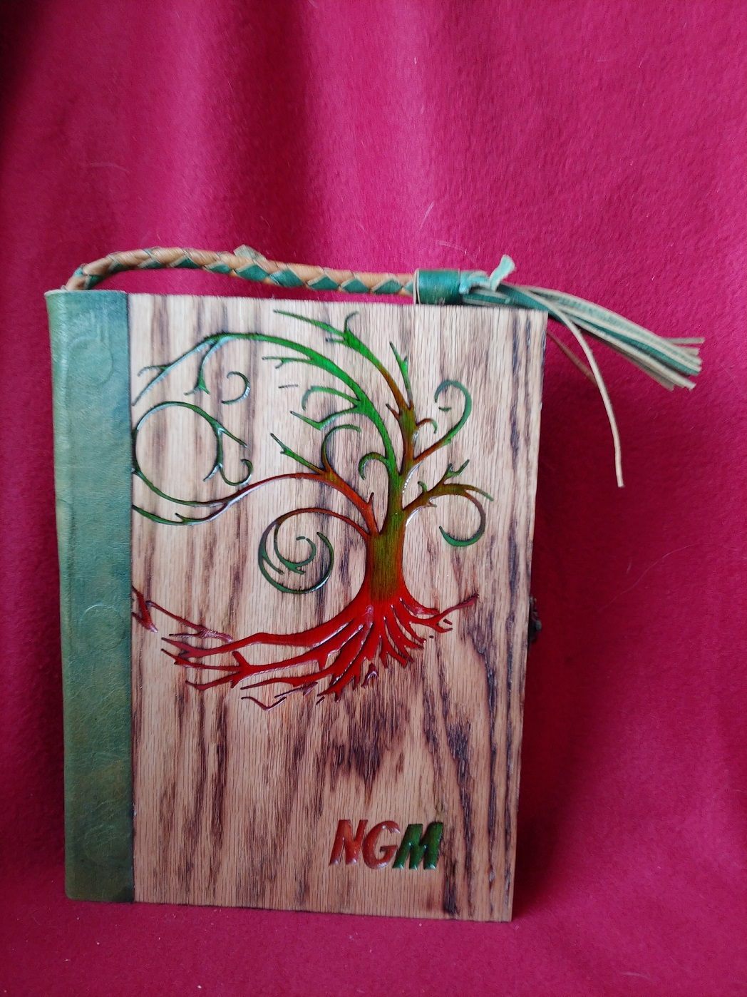 Tree-of-life D&D book box — handmade by QCraft
