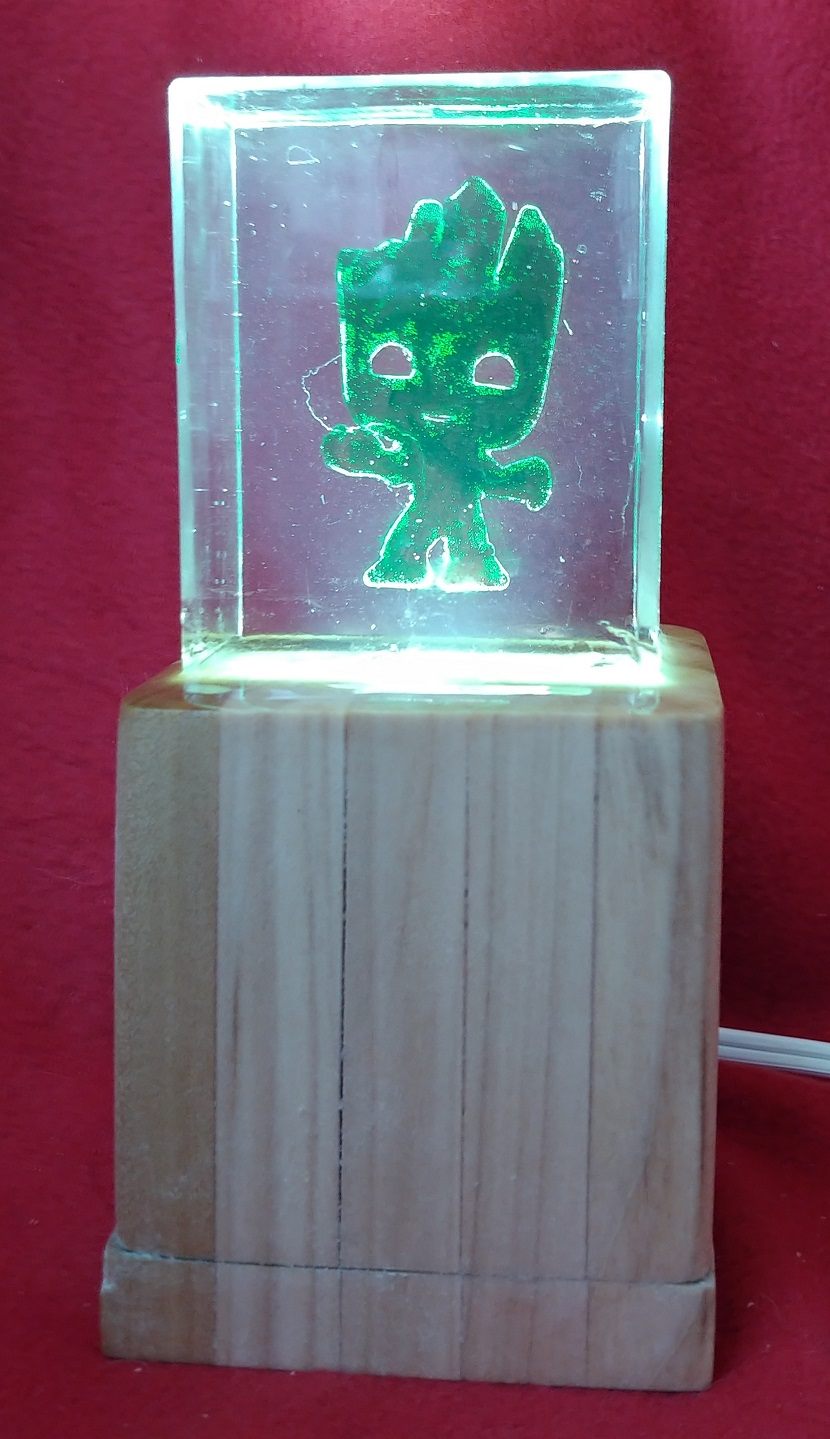 Cube lamp — handmade by QCraft