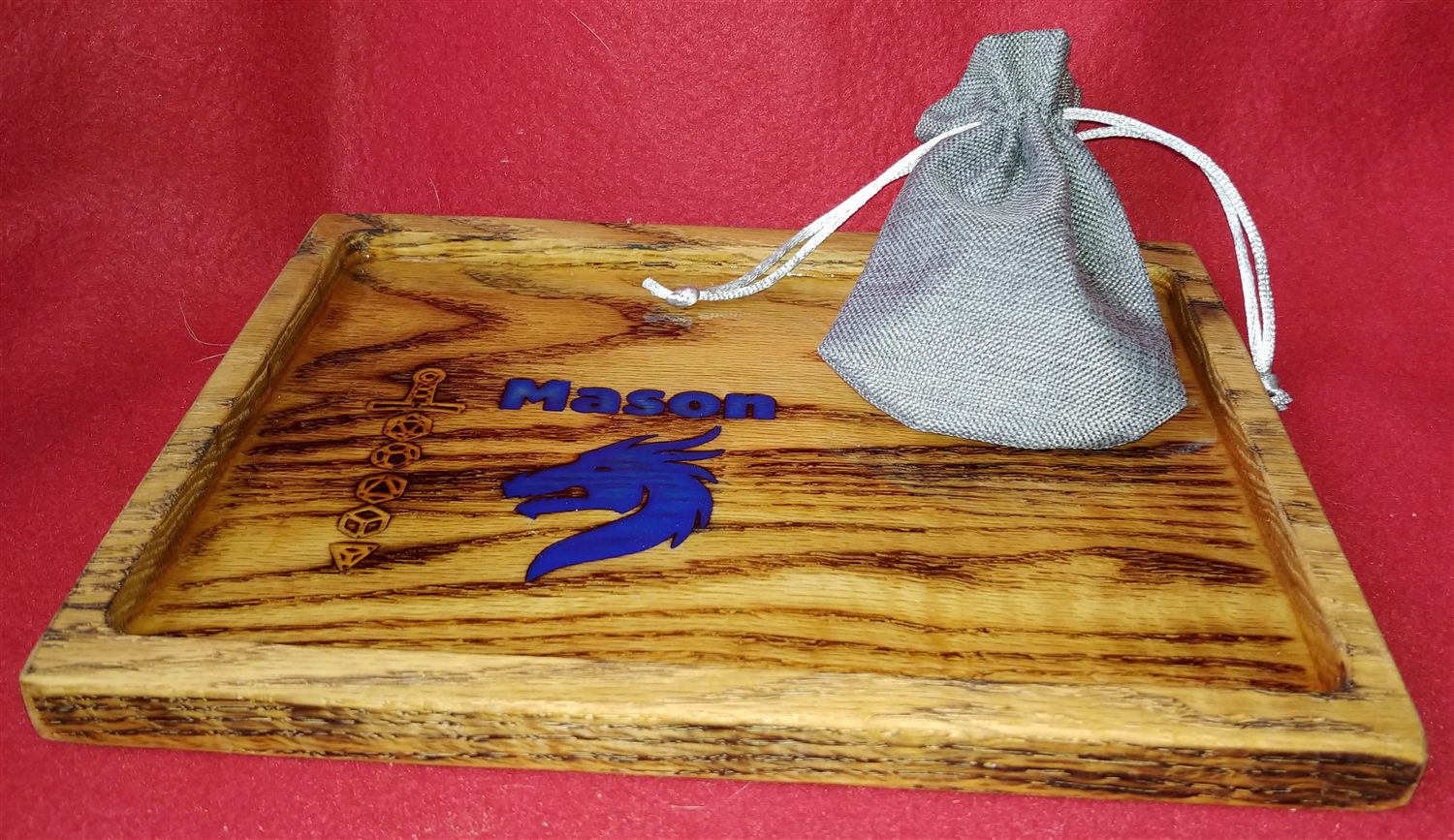 Dice tray (dragon) — handmade by QCraft