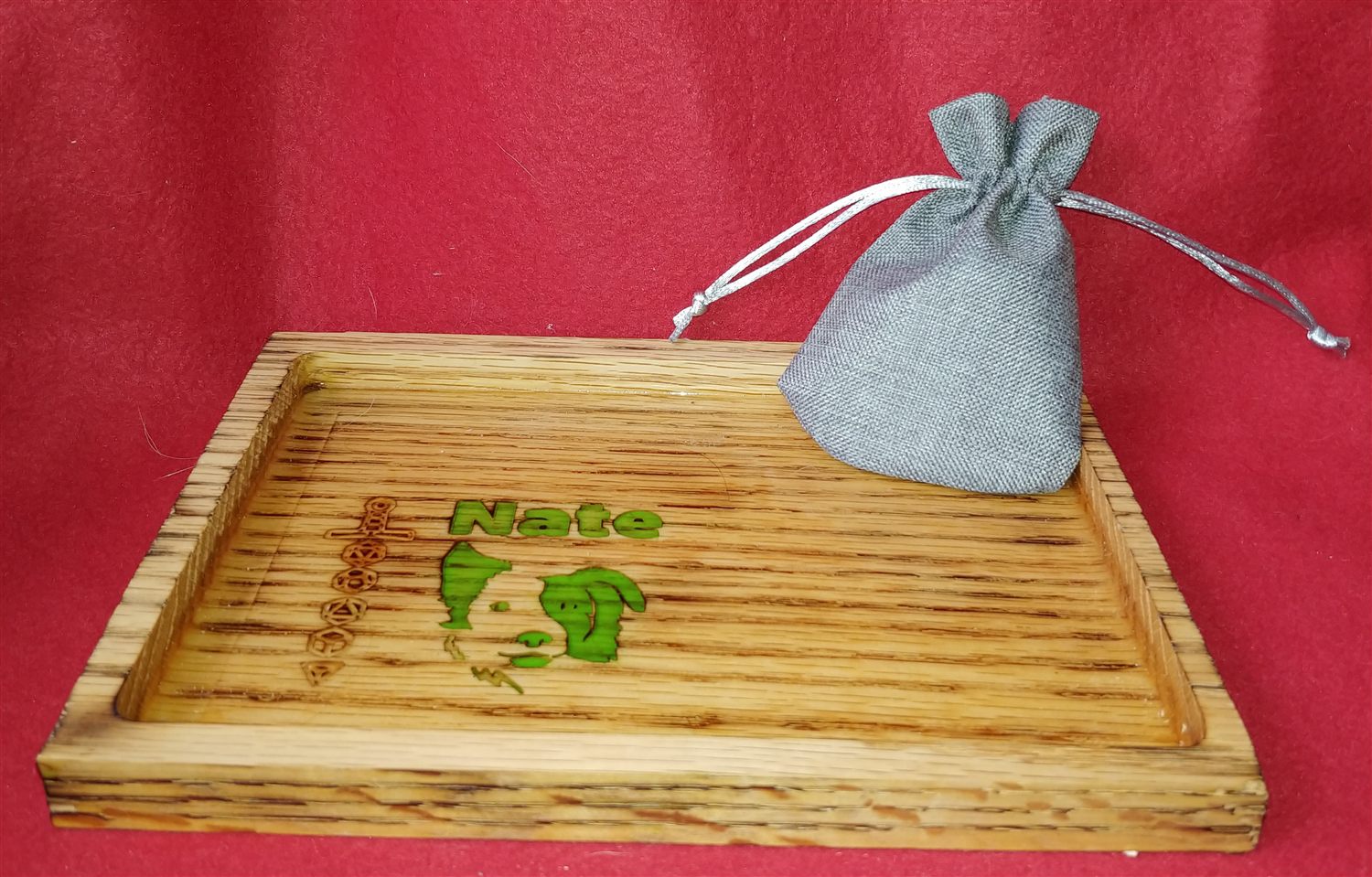Dice tray (dog) — handmade by QCraft