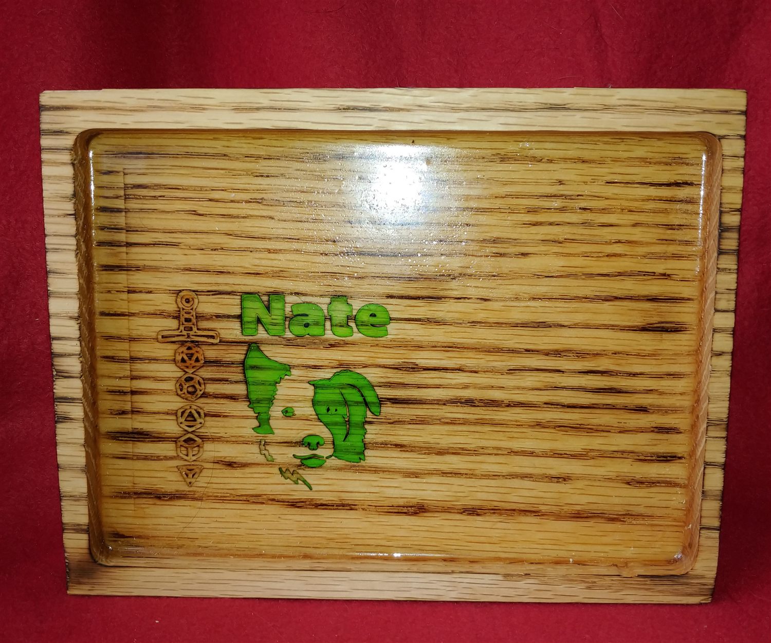 Dice tray (dog) — handmade by QCraft