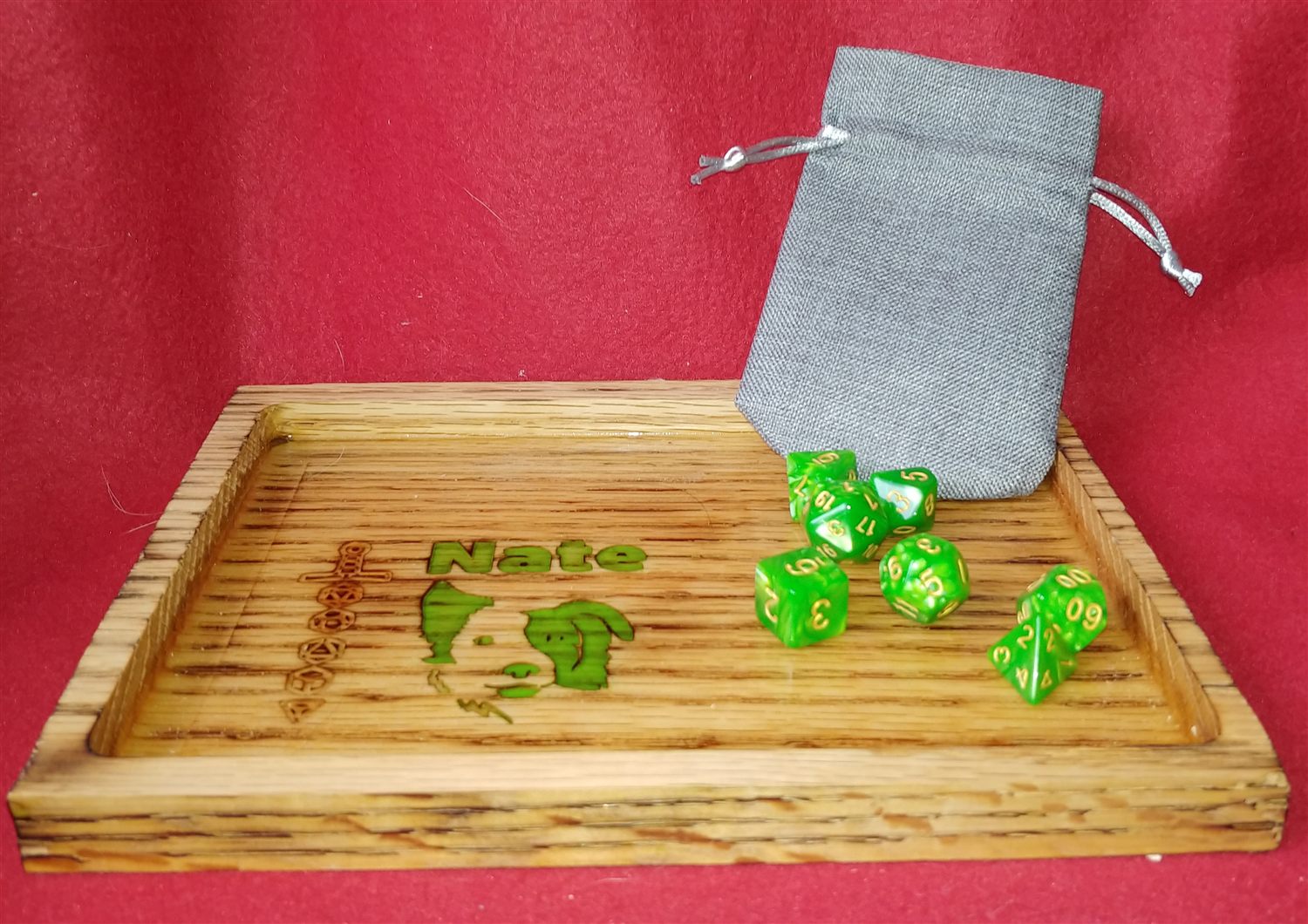Dice tray (dog) — handmade by QCraft
