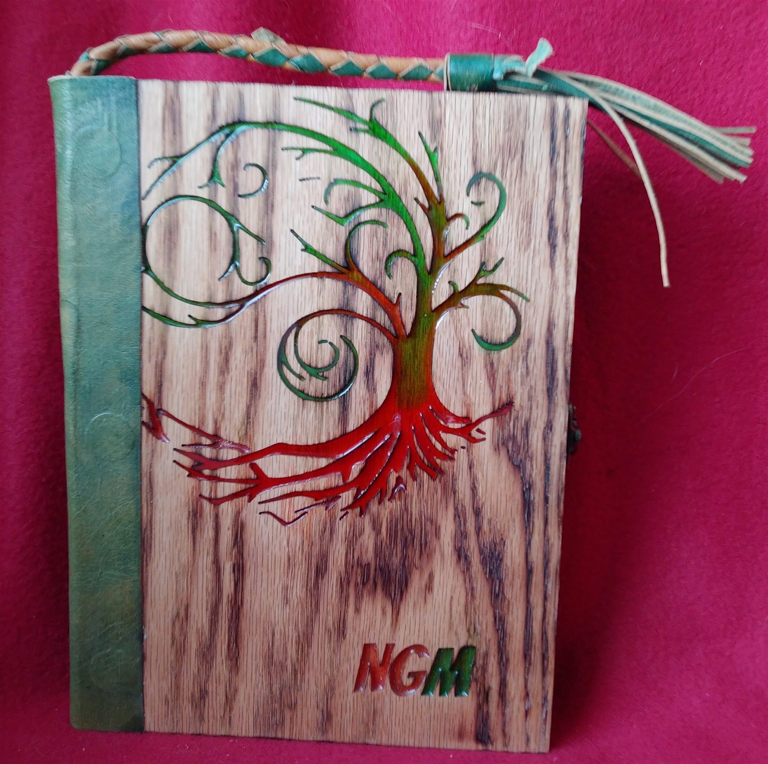 Tree-of-life D&D book box — handmade by QCraft