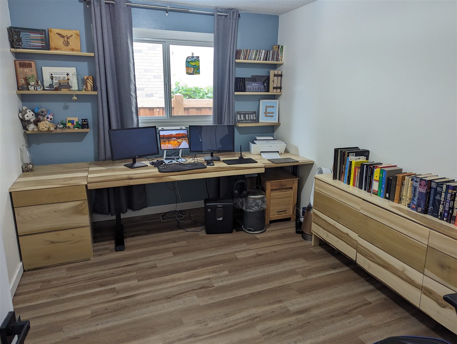 Office desk & shelving — handmade by QCraft