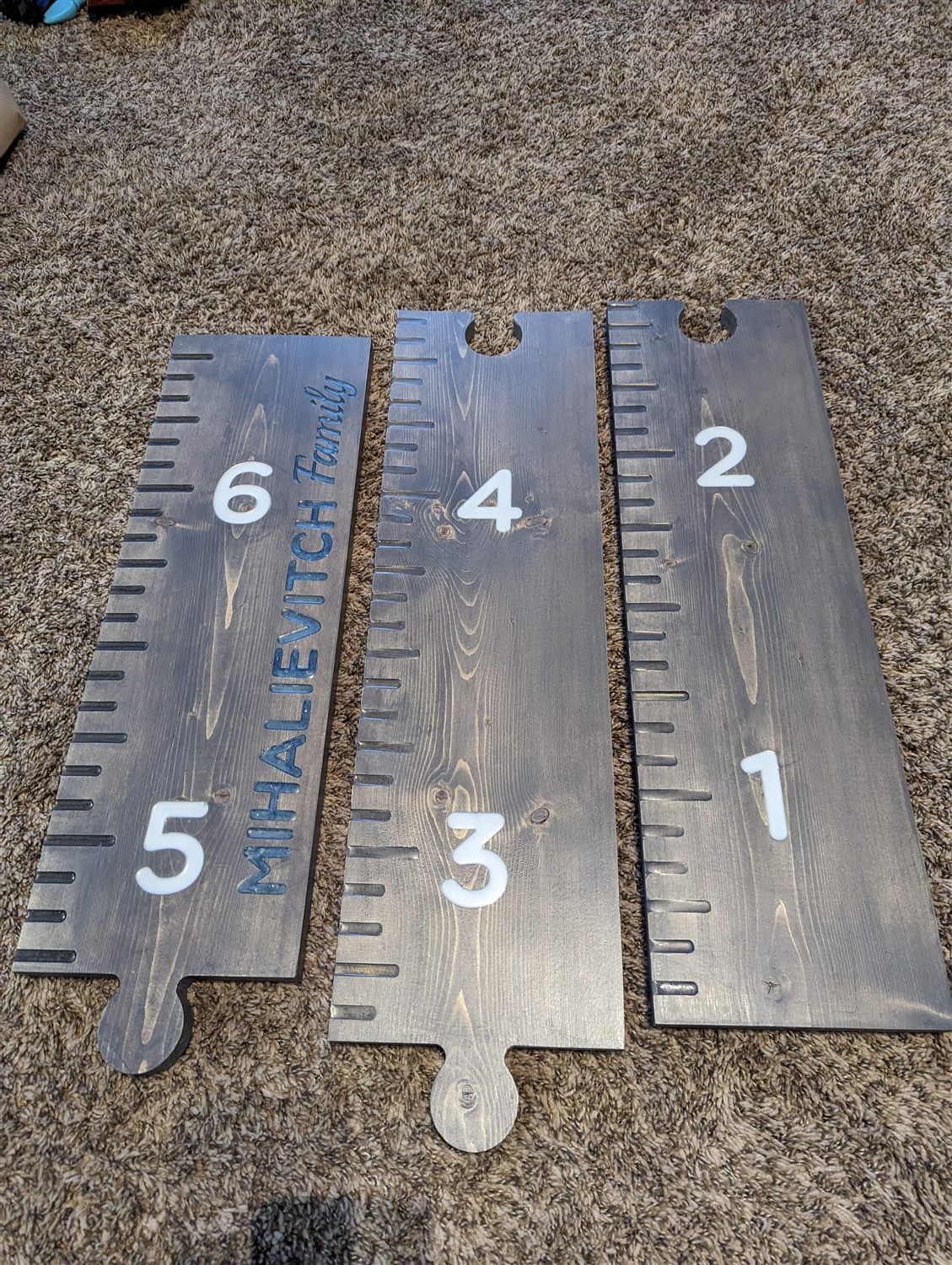 Growth-chart ruler — handmade by QCraft