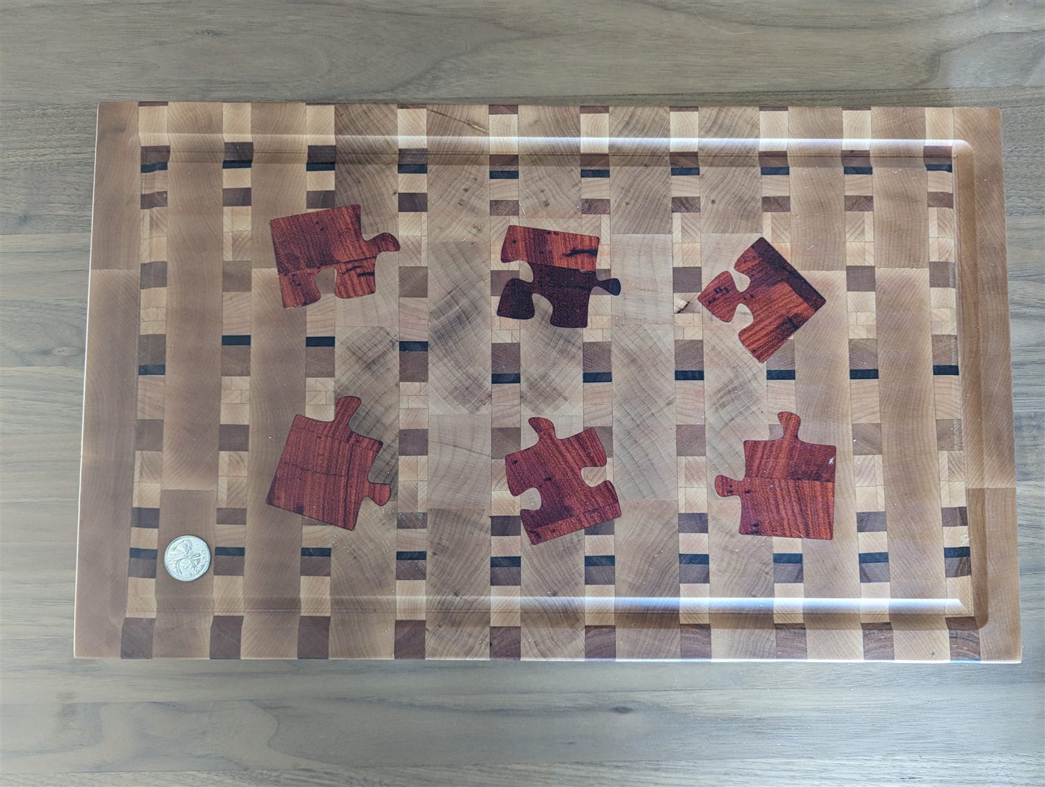 End-grain cutting board — handmade by QCraft
